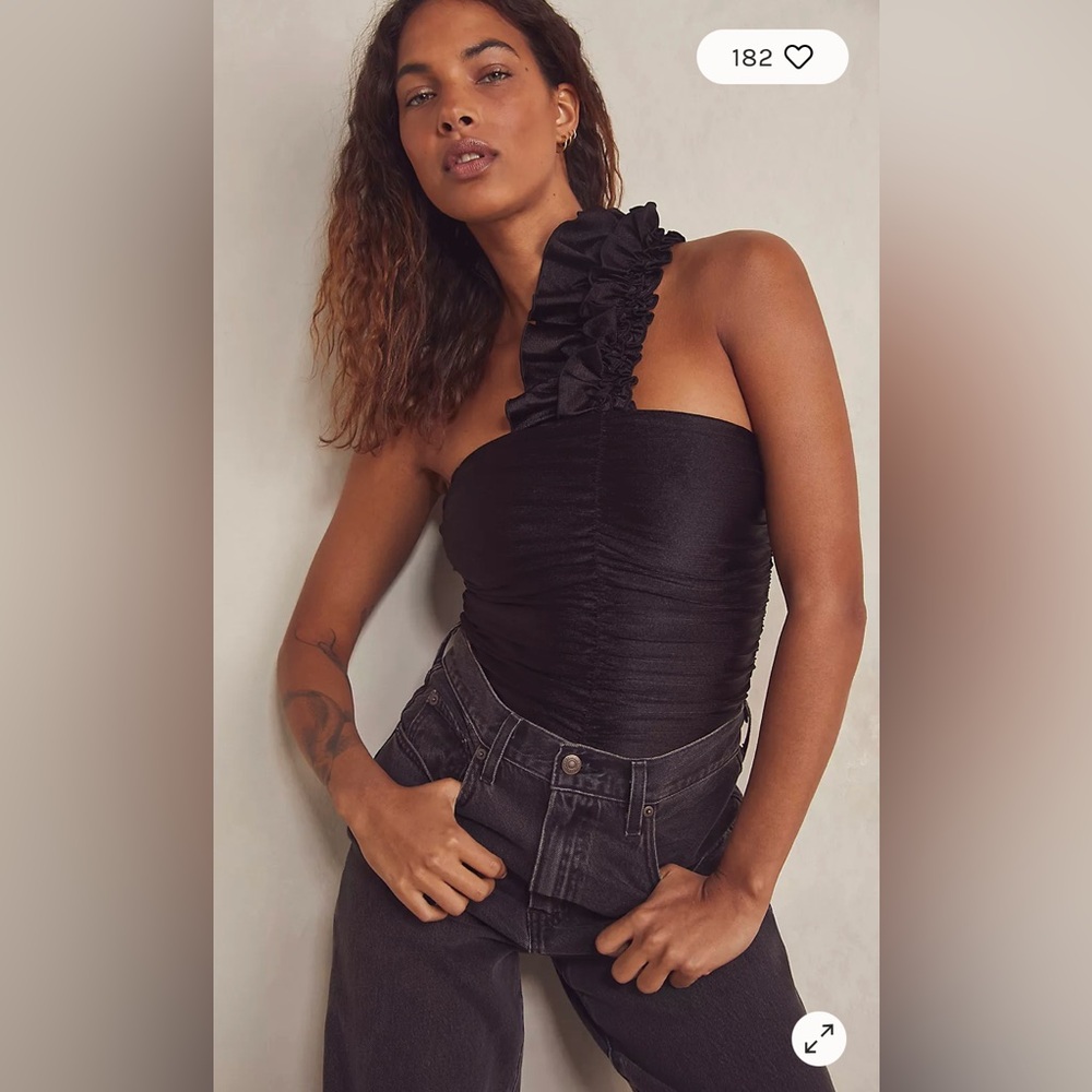 BNWOT FREE PEOPLE LIKE HONEY ONE SHOULDER BODYSUIT SMALL